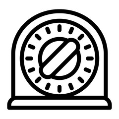 Poster - Kitchen timer icon. Outline kitchen timer vector icon for web design isolated on white background