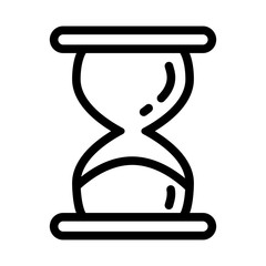 Poster - Hourglass timer icon. Outline hourglass timer vector icon for web design isolated on white background