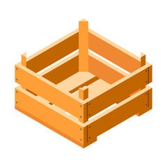 Poster - Small crate icon. Isometric of small crate vector icon for web design isolated on white background