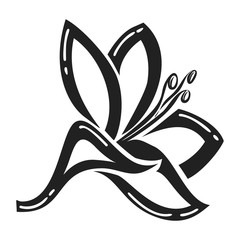 Poster - Plyumeriya flower icon. Simple illustration of plyumeriya flower vector icon for web design isolated on white background
