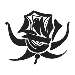 Poster - Rose icon. Simple illustration of rose vector icon for web design isolated on white background