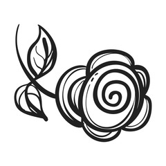Poster - Abstract rose icon. Simple illustration of abstract rose vector icon for web design isolated on white background