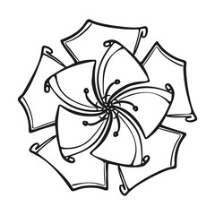 Poster - Tropical flower icon. Simple illustration of tropical flower vector icon for web design isolated on white background