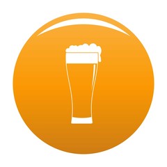 Wall Mural - Glass of beverage icon. Simple illustration of glass of beverage vector icon for any design orange