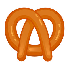 Poster - Bavarian pretzel icon. Cartoon of bavarian pretzel vector icon for web design isolated on white background