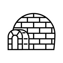 Poster - Eskimo igloo icon. Outline eskimo igloo vector icon for web design isolated on white background
