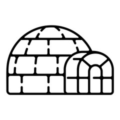 Poster - Polar igloo icon. Outline polar igloo vector icon for web design isolated on white background