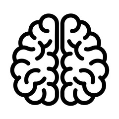 Poster - Genius brain icon. Outline genius brain vector icon for web design isolated on white background