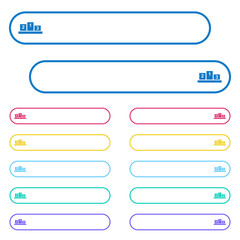 Poster - Winners podium with inside numbers icons in rounded color menu buttons