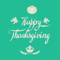 Poster - Autumn thanksgiving concept background. Simple illustration of autumn thanksgiving vector concept background for web design