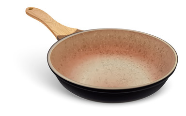 Poster - Cooking fry pan icon. Realistic illustration of cooking fry pan vector icon for web design isolated on white background