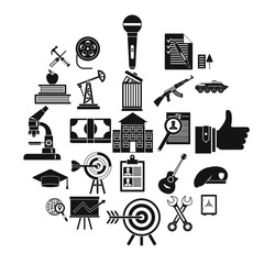 Poster - Successful career icons set. Simple set of 25 successful career vector icons for web isolated on white background