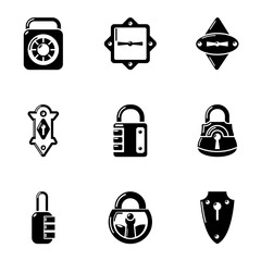 Poster - Stopper icons set. Simple set of 9 stopper vector icons for web isolated on white background