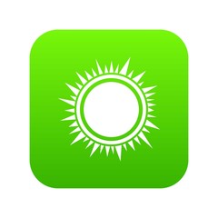 Wall Mural - Sun icon digital green for any design isolated on white vector illustration