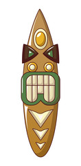 Canvas Print - Maya idol icon. Cartoon of maya idol vector icon for web design isolated on white background