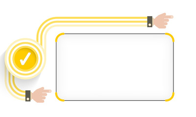 Poster - A text frame for your text and check box