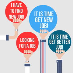 Poster - Vector illustration concept for  printed materials, website, promotional materials. The topic of better employment.