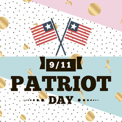 Wall Mural - Patriot day vector typographic illustration