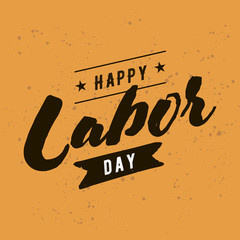 Wall Mural - Happy Labor day emblems