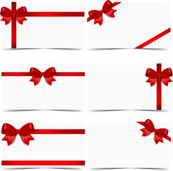 Wall Mural - Gift cards with red bow