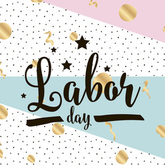 Wall Mural - Happy Labor day emblems