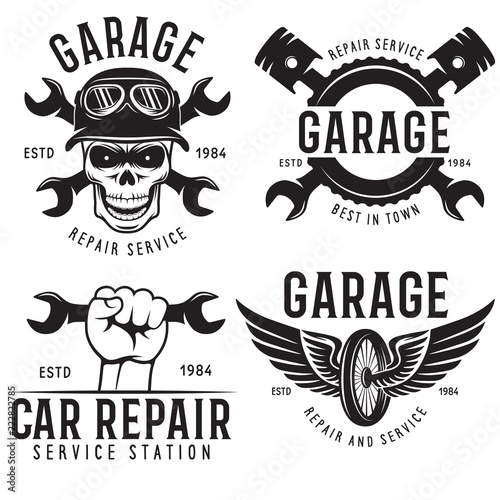 Vintage car service badges, templates, emblems and design ...
