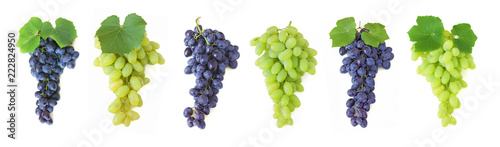 grapes brunch isolated on white background Poster Mural XXL