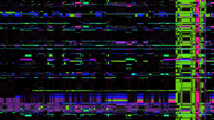Fototapete - Glitch texture. Computer screen error. Digital pixel noise abstract design. Television signal fail. Data decay. Transparence glitch background. Monitor technical problem.