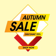 Autumn sale background vector