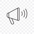 © CoolVectorStock - megaphone icon isolated on transparent background. Simple and editable megaphone icons. Modern icon vector illustration.