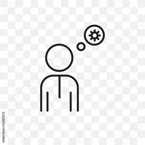 Thinking Icon Isolated On Transparent Background Simple And Editable Thinking Icons Modern Icon Vector Illustration Stock Vector Adobe Stock