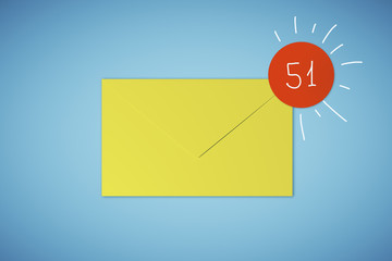 Aufkleber - Yellow app envelope