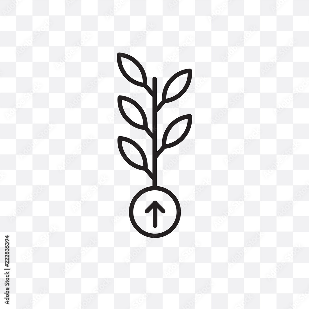 grow icon isolated on transparent background. Simple and editable grow ...