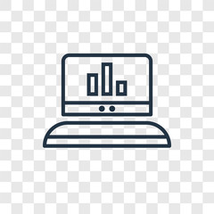 Poster - Laptop vector icon isolated on transparent background, Laptop logo design