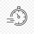 © CoolVectorStock - stopwatch icon isolated on transparent background. Simple and editable stopwatch icons. Modern icon vector illustration.