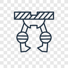 Poster - Robot vector icon isolated on transparent background, Robot logo design