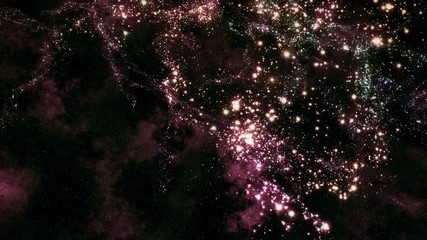 flying through star fields in space (loop).