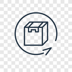 Poster - Box vector icon isolated on transparent background, Box logo design