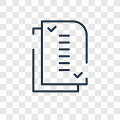 Poster - Checklist vector icon isolated on transparent background, Checklist logo design