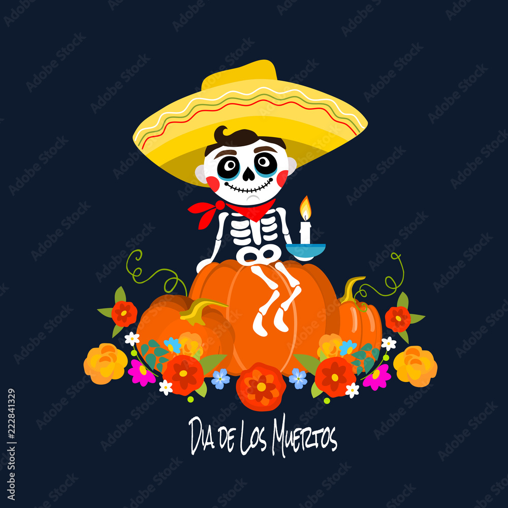 Kids Day of the Dead Sombrero Child Kids Day of the Dead Sombrero Child