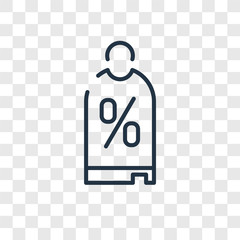 Poster - Discount vector icon isolated on transparent background, Discount logo design