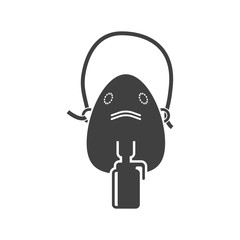 Wall Mural - icon of the inhaler mask. vector on white background.