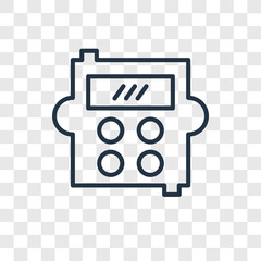 Poster - Calculator vector icon isolated on transparent background, Calculator logo design