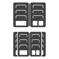 Wall Mural - Icon of the purse for hanging business cards. Vector on white background.