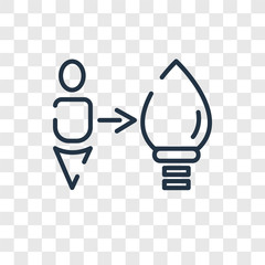 Poster - Idea vector icon isolated on transparent background, Idea logo design
