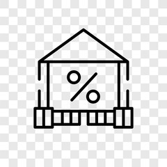 Poster - Percentage vector icon isolated on transparent background, Percentage logo design
