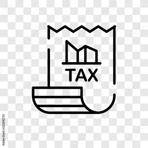 Tax vector icon isolated on transparent background, Tax logo design