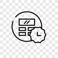 Poster - Calculator vector icon isolated on transparent background, Calculator logo design