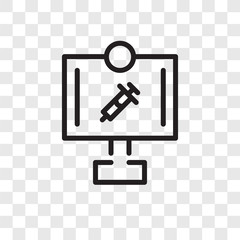 Poster - Monitor vector icon isolated on transparent background, Monitor logo design