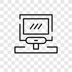 Poster - Computer vector icon isolated on transparent background, Computer logo design